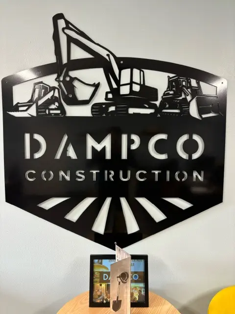 DAMPCO Construction metal office wall sign