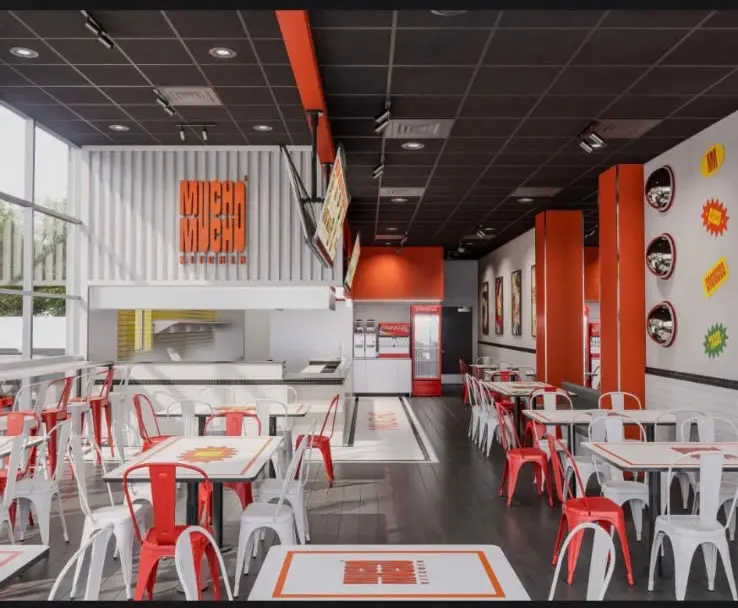 Mucho Mucho restaurant dining room completed by DAMPCO